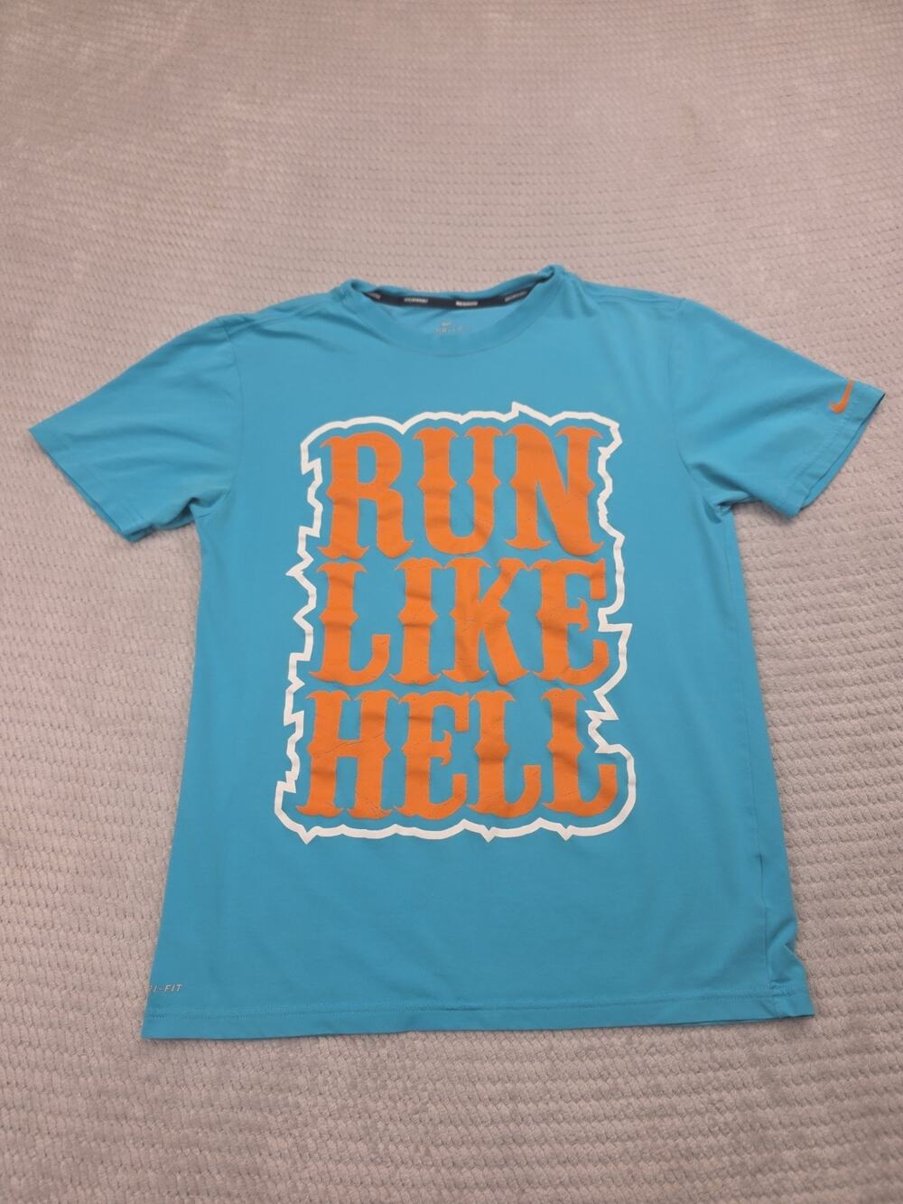 Nike Shirt Mens Medium Blue Short Sleeve Run